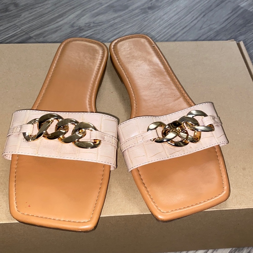 Nude Chain Sandals